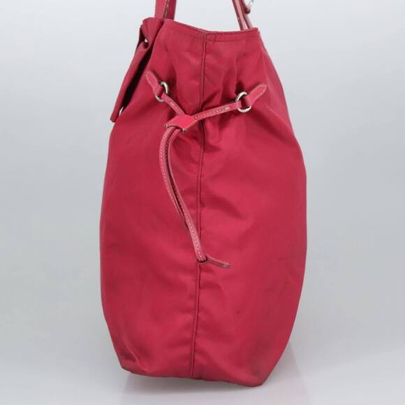 Prada Tote Bag Nylon Pink Gold Auth #155974P18B - Picture 4 of 15